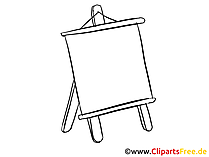 Flipchart leer Clipart, Bild, Zeichnung, Cartoon