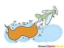Flugzeug mit Banner zum Beschriften  Clipart, Bild