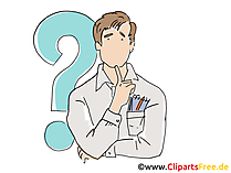 Männchen mit Fragezeichen Clipart