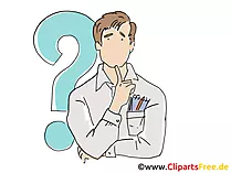 Männchen mit Fragezeichen Clipart