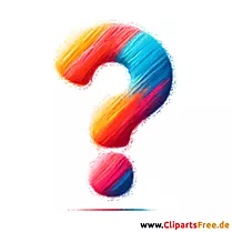 Question mark in rainbow colors clipart