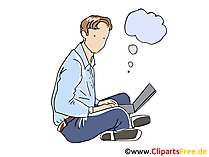 Freelance Business Clipart, Grafik, Bild, Cartoon