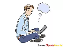 Freelance Business Clipart, Grafik, Bild, Cartoon