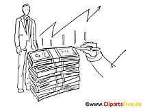 Geld Cliparts schwarz-weiss