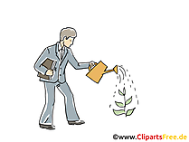 Geld wachsen lassen Clipart, Grafik, Bild, Cartoon