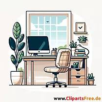 Homeofficearbeitsplatz Clipart