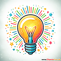 Idee Clipart mit Glühbirne