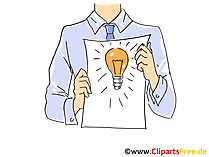 Ideenmanagement Clipart, Grafik, Bild, Cartoon