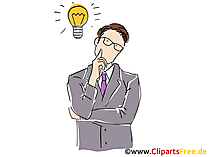 Ideensuche Clipart, Grafik, Bild, Cartoon