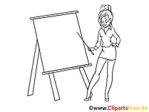 Junge Frau Clipart, Bild, Zeichnung, Cartoon