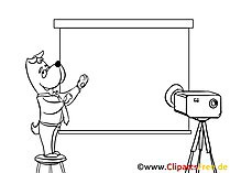 Kino, Projektor Clipart, Bild, Zeichnung