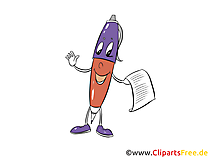 Kugelschreiber Clipart, Comic, Bild, Illustration