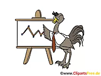 Strauss präsentiert  am Chatboard Clipart, Comic, Bild