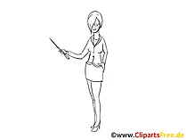 Young Woman Clipart, Bild, Zeichnung, Cartoon