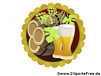 Bierfass, Bierkrug Bild zum Oktoberfest