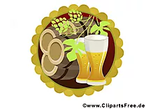 Bierfass, Bierkrug Bild zum Oktoberfest