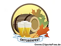 Darmowa ګرافیک، kliparty Oktoberfest، piwo