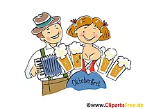 Fest in Bayern Oktoberfest Clipart, Bild, Grafik, Illustration, Comic, Cartoon gratis