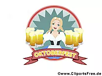 Kelnerka z piwem Oktoberfest zdjęcia gratis