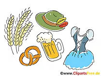 Oktoberfest Clipart, Bild, Grafik, Illustration, Comic, Cartoon gratis