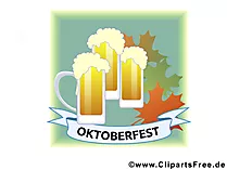 Szkło piwo na barze Oktoberfest gratuit