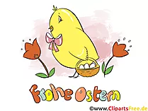 Bild Ostern mit dem gelben Küken