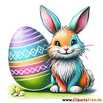 Clip Art Osterhase und Osterei