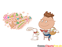 Comic Gruß zu Ostern auf Polnisch