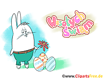 eCard mit Osterhase in polnischer Sprache