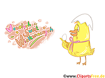 Grußkarte in polnischer Sprache zu Ostern