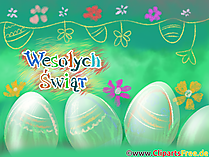 Ostereier Illustration - Glückwunschkarten auf Polnisch
