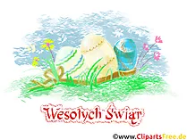 Schöne Glückwunschkarte zu Ostern auf Polnisch