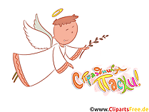 Engel fliegt im Himmel Bild - Clipart auf Russisch
