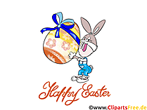 Ostern Bilder lustig - lustige Osterhase mit Osterei