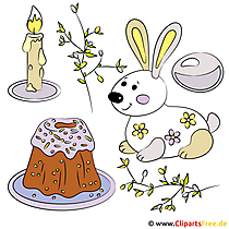 Happy Easter Clipart, illustration, birthday card