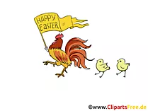 Huhn und Küken Bild-Clipart zu Ostern