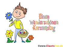 Einen wunderschoenen Karsamstag Grusskarten zu Ostern