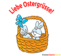 Liebe Ostergrüße Karte, Bild, Grafik, Clipart