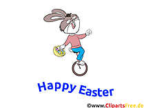 Lustige Bilder zu Ostern - Osterhase fährt Fahrrad Clipart Lustige Bilder zu Ostern - Osterhase fährt Fahrrad Clipart