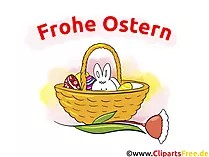 Osterbilder kostenlos - Frohe Ostern - Osterhase im Korb