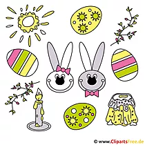 Make Easter decorations with free pictures