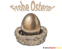 Osterei Bild, Clipart, Illustration, Grusskarte