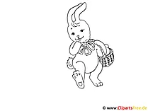 Ausmalbild Osterhase zum Drucken kostenlos
