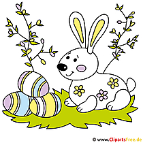 Caricatura de coello de Pascua