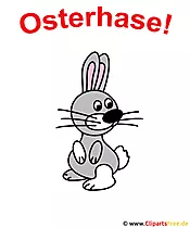 Osterhase Cartoon Clipart kostenlos