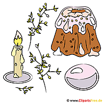 Velykų žvakių iliustracija