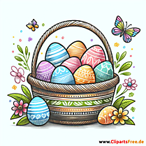 Osterkorb Clipart