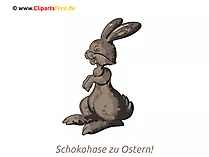 Schokohase zu Ostern Grusskarte