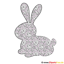 Silhouette hare - picture for Easter