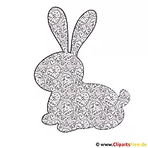 Силует кролика - картинка на Великдень